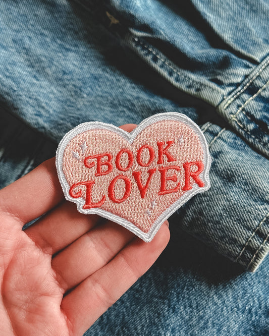 Book Lover Heart - Iron on Patch