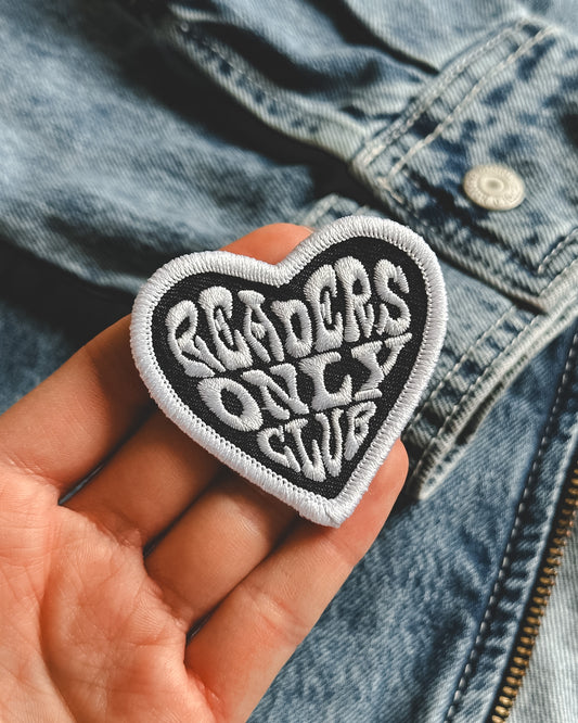 Readers Only Club Heart - Iron on Patch