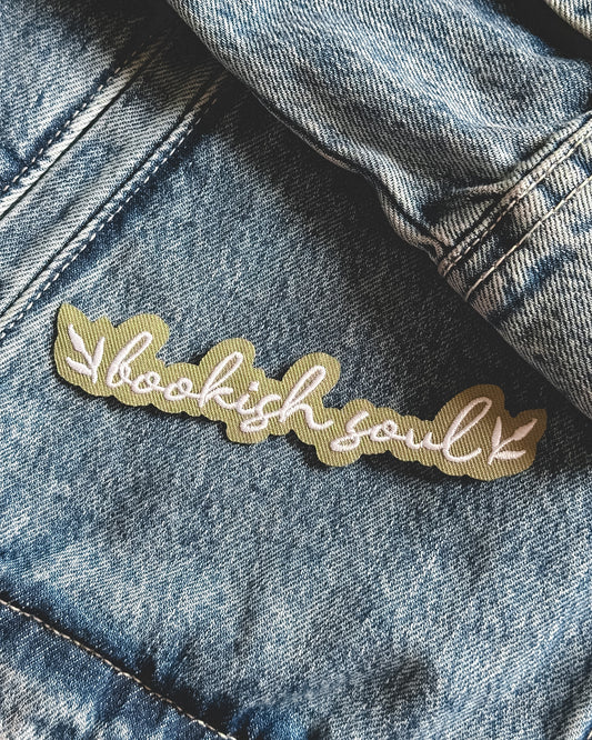 Bookish Soul Text - Iron on Patch