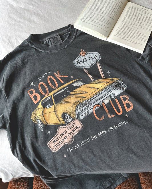 Headed to Book Club Tee - Pepper