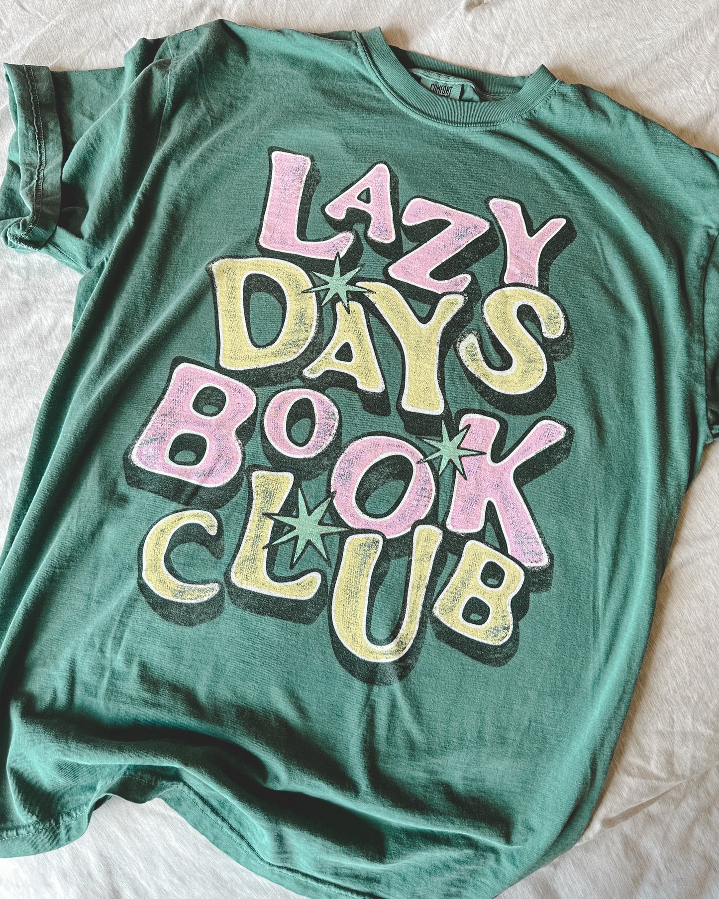 Lazy Days Book Club Tee - Green
