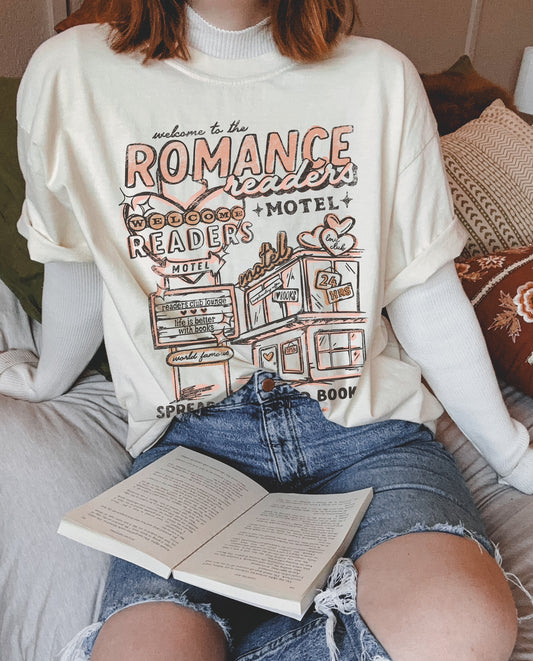 Romance Readers Motel Tee - Ivory