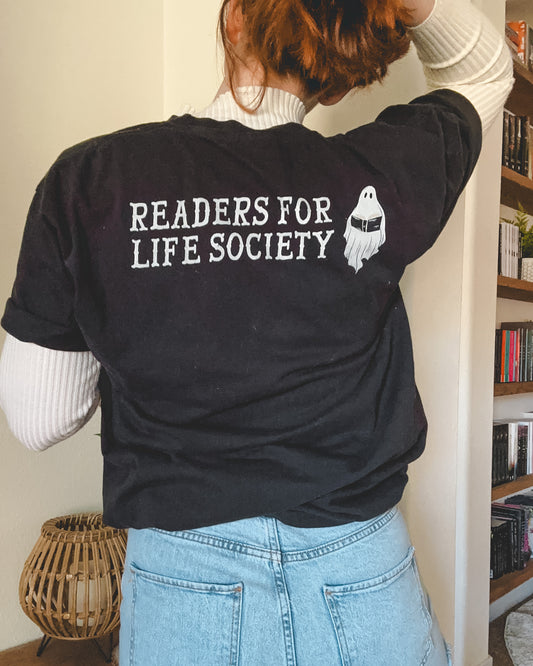 Readers for Life Tee - Black Heather (BELLA + CANVAS BRAND)
