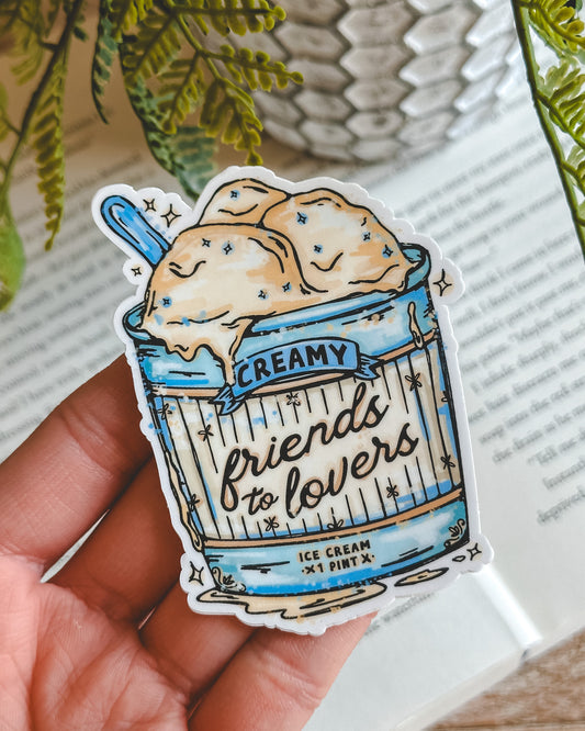 Friends to Lovers Ice Cream Sticker