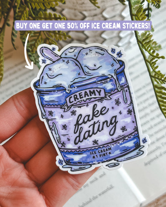 Fake Dating Ice Cream Sticker