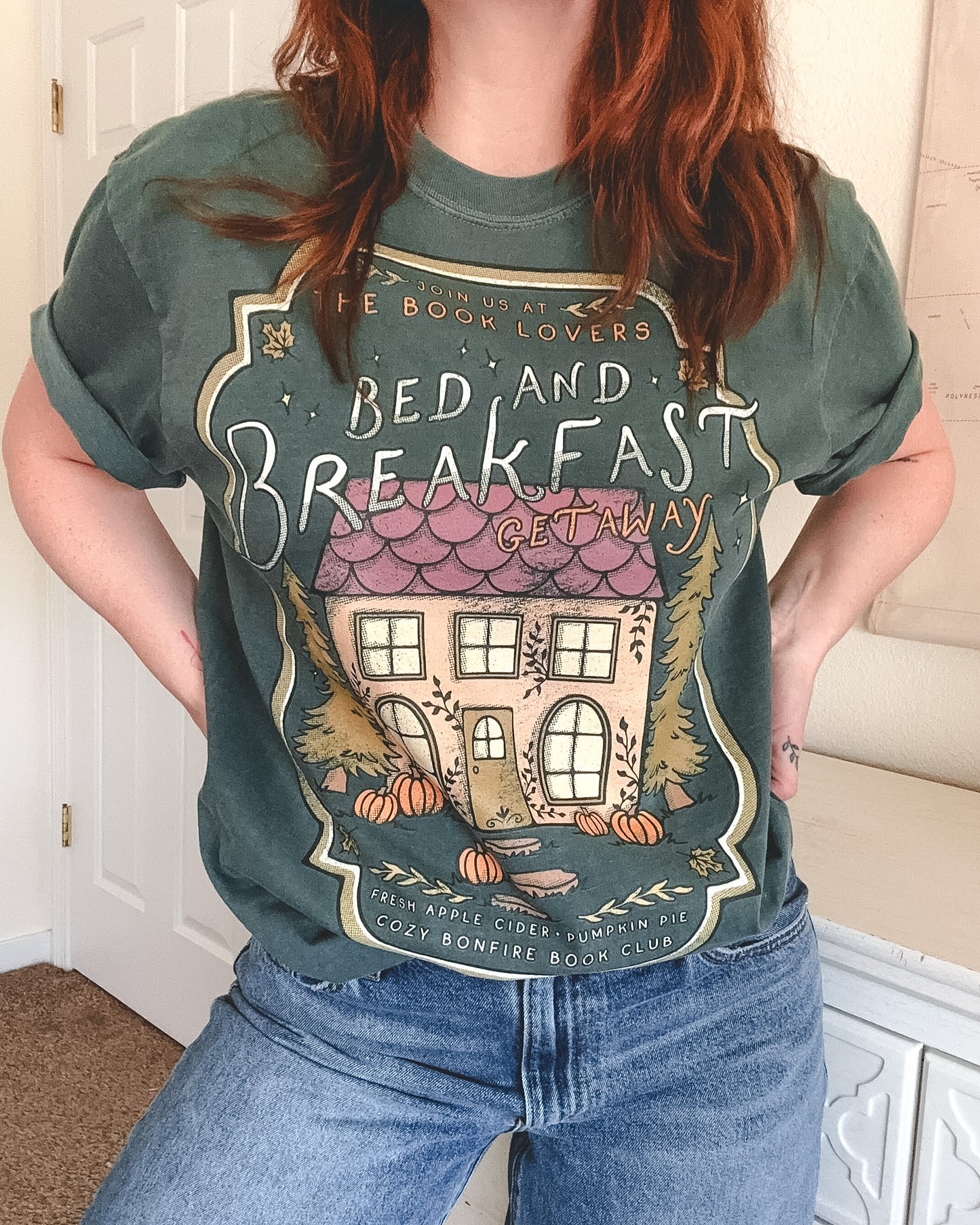 Bed & Breakfast Getaway Tee - Blue Spruce