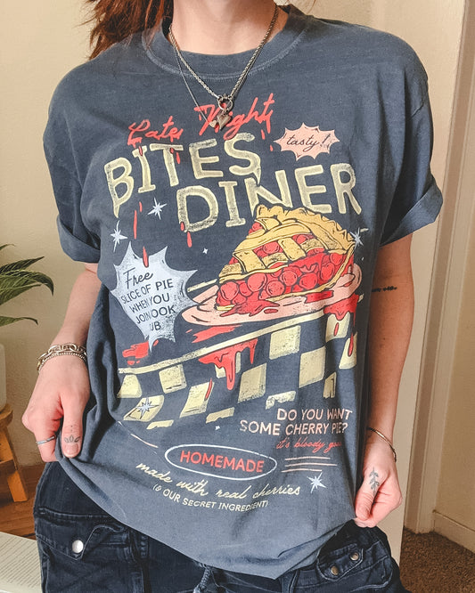 Late Night Bites Tee - Denim