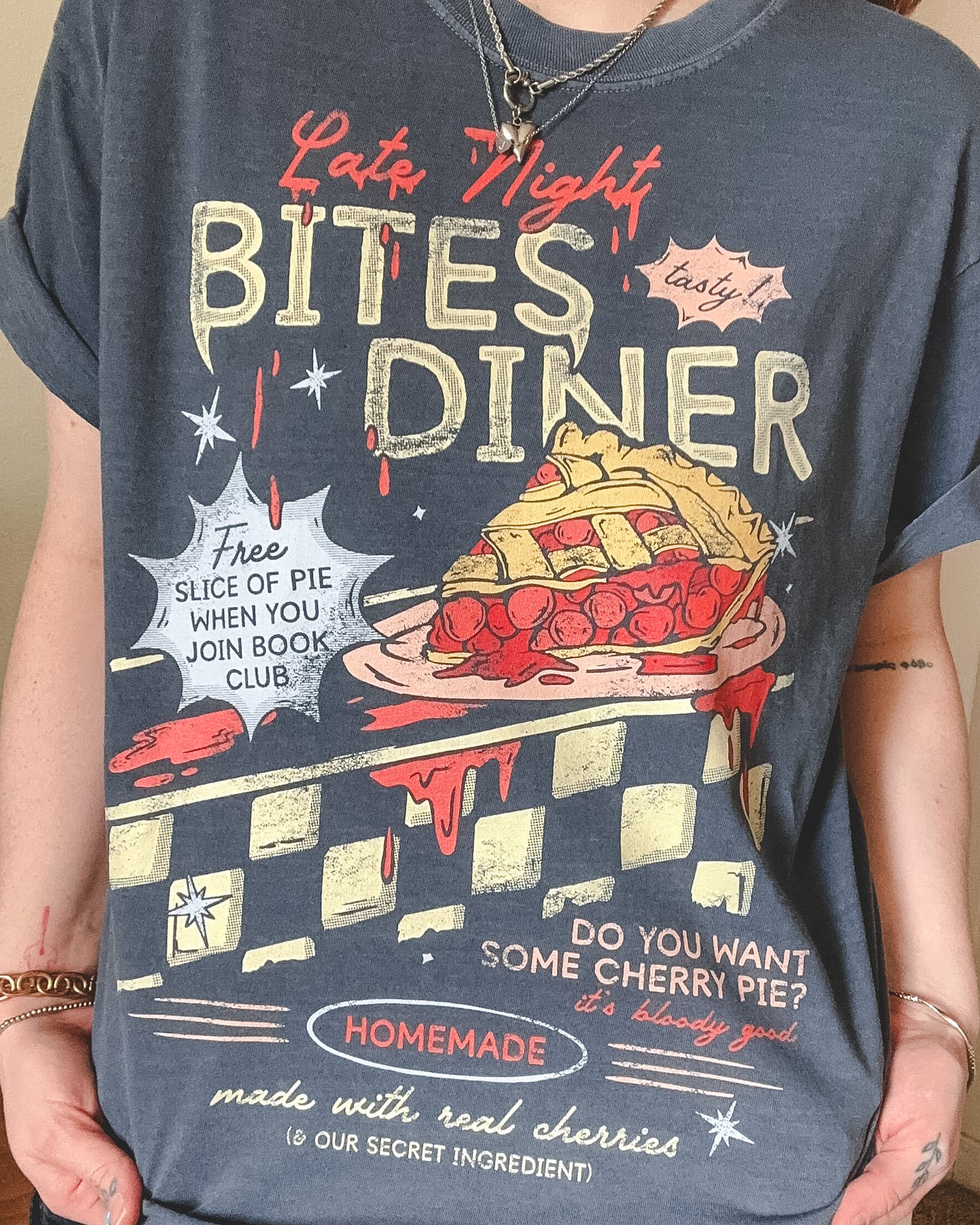 Late Night Bites Tee - Denim