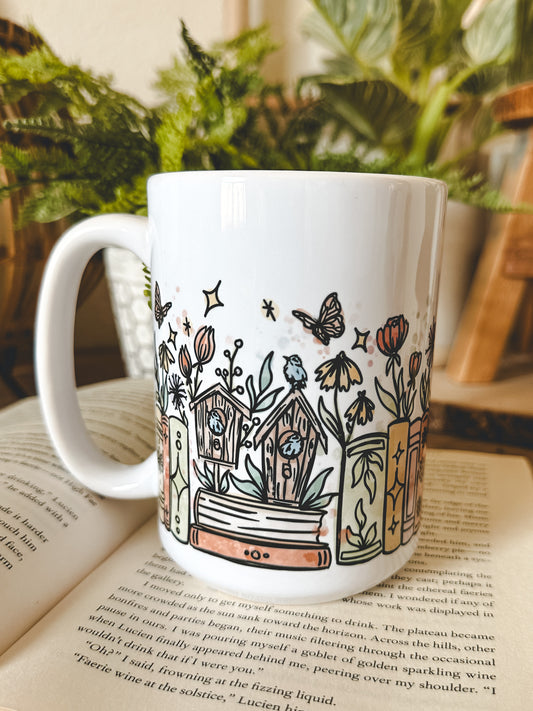 Seasonal Spring Bookish Mug *11oz or 15oz*