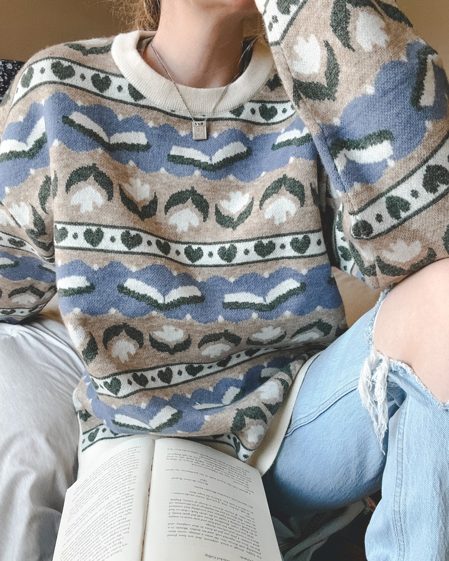 Book Lover Knit Sweater *MARKED DOWN*