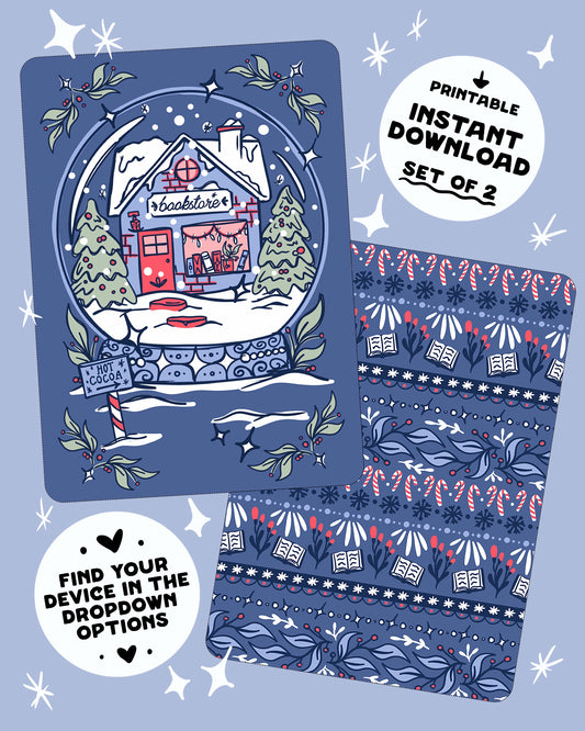 Winter Snowglobe Kindle Insert Set of 2 *DOWNLOAD/PRINT&CUT*